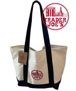 NEW Trader Joe&#39;s Logo Canvas Shopping Bag Cotton &amp; Polyester Reusable - $282.06 MXN