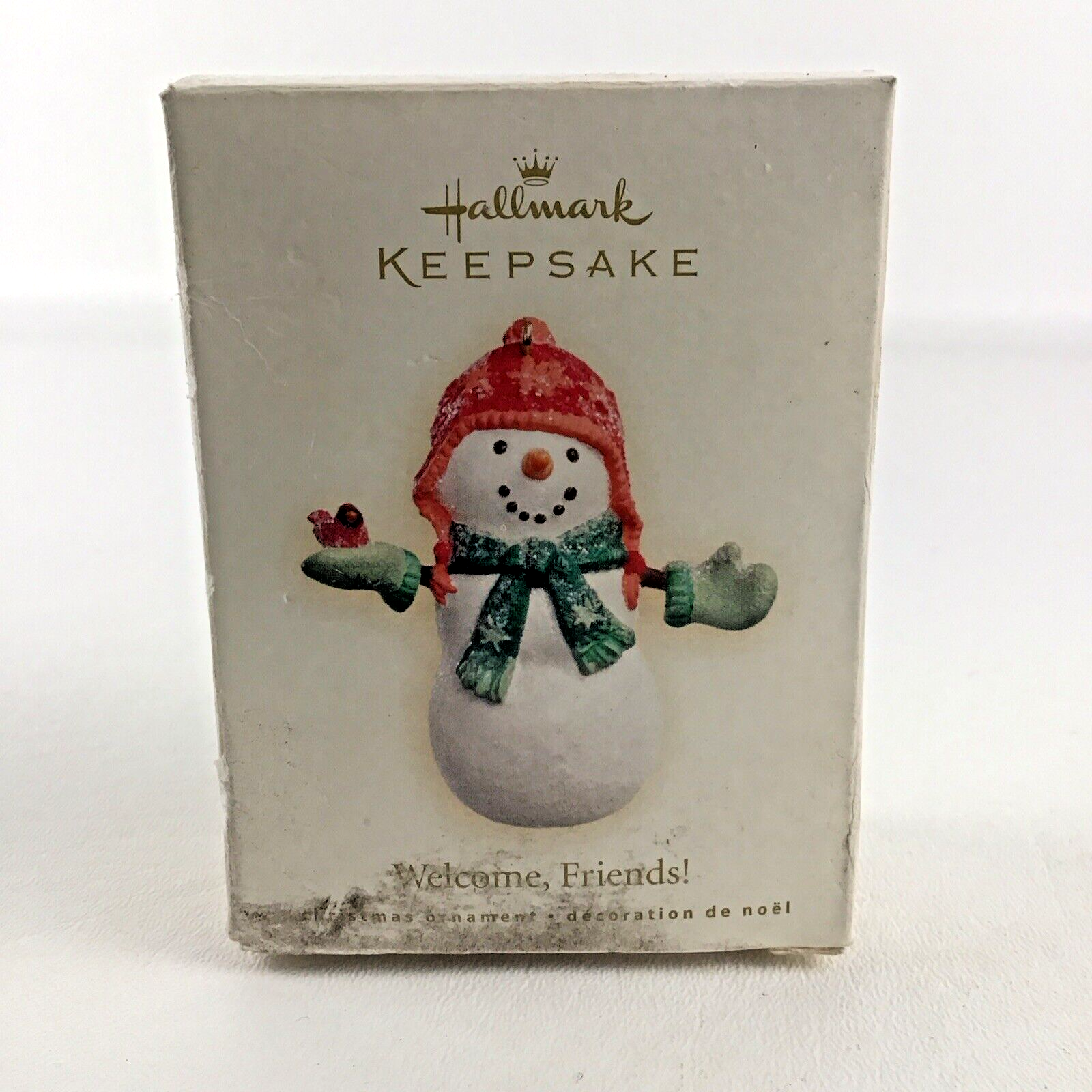 Hallmark Keepsake Christmas Tree Ornament Welcome Friends Snowman Bird 2007 New - $19.75