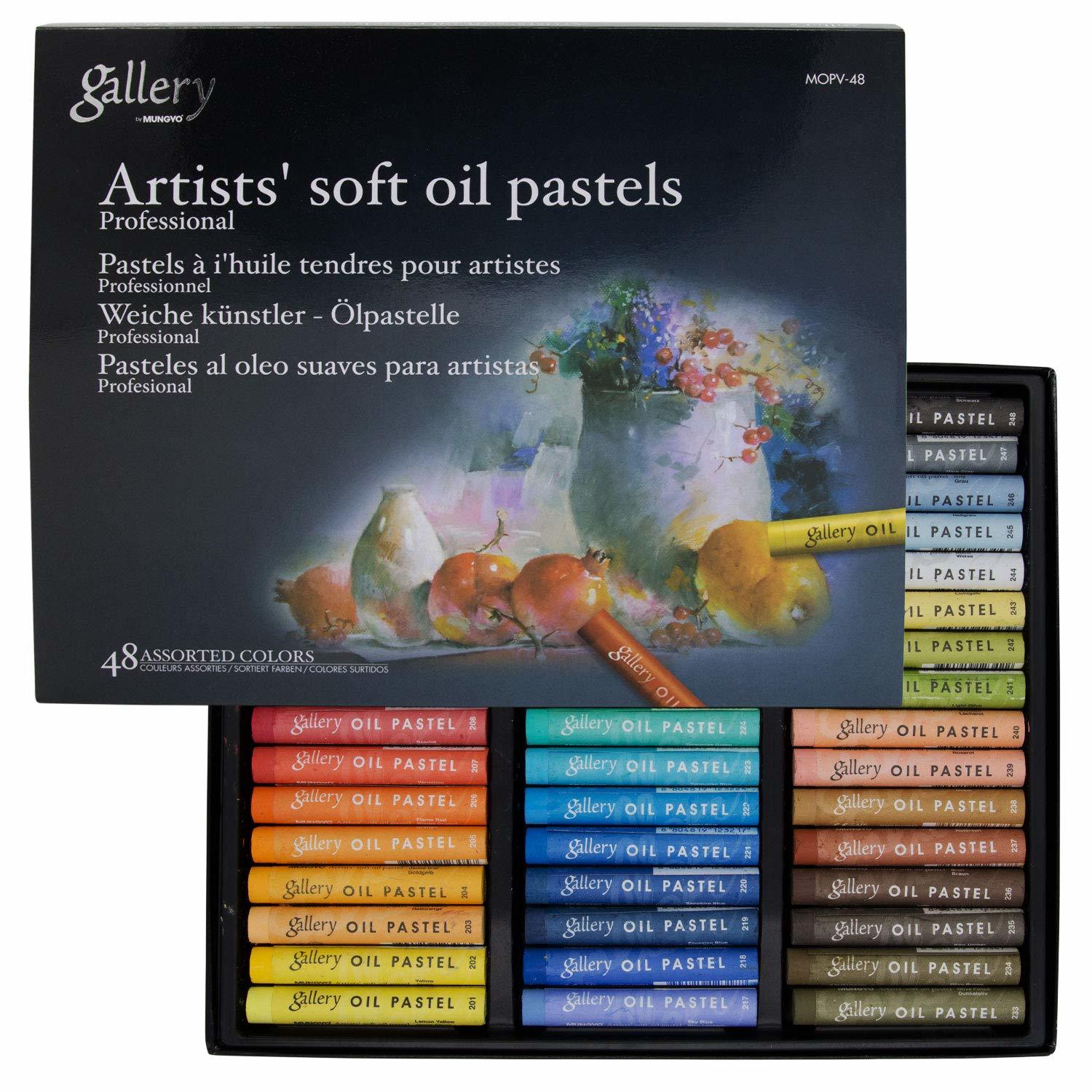 MUNGYO Gallery Artists Soft Oil Pastel 72 Assorted Color Paper Box Set