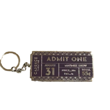 Cadence Theater Admit One Metal Ticket Key Chain 3.5 X 2 in - £7.17 GBP