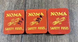 Noma Vintage Safety Fuses Original Tin - 3 Tins/9 Fuses - $19.99