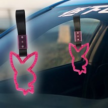 BUNNY Pink CRYSTAL TSURIKAWA RING SUBWAY TRAIN BUS HANDLE STRAP CHARM DRIFT - $14.88