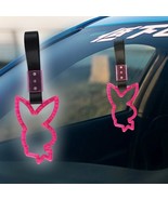 BUNNY Pink CRYSTAL TSURIKAWA RING SUBWAY TRAIN BUS HANDLE STRAP CHARM DRIFT - $14.88