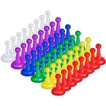 48 Pcs 1 Inch Board Game Pieces Multicolor Pawns Board Game Pawns Plastic Chess  - £10.43 GBP
