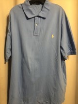 54B Polo Ralph Lauren Men&#39;s Large Light Blue Short Sleeve Polo Shirt XLT - £9.83 GBP