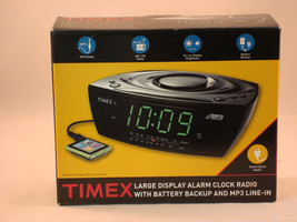 Timex Clock/AM-FM Radio - Large Display &amp; MP3 Line-In - Used, in Original Pkg. - £8.17 GBP