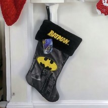 Batman Logo Emblem 20&quot; Christmas Holiday Stocking Dc Comics Bat Symbol NEW - $17.35
