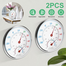 2x Indoor/Outdoor Thermometer Hygrometer Home Temperature Humidity Display Meter - £18.37 GBP