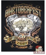 BIKETOBERFEST 2018 Daytona Beach Biker T-Shirt - Unisex Medium - Double ... - £13.23 GBP