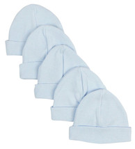 Boy 100% Cotton Blue Baby Cap (Pack of 5) One Size - £11.62 GBP