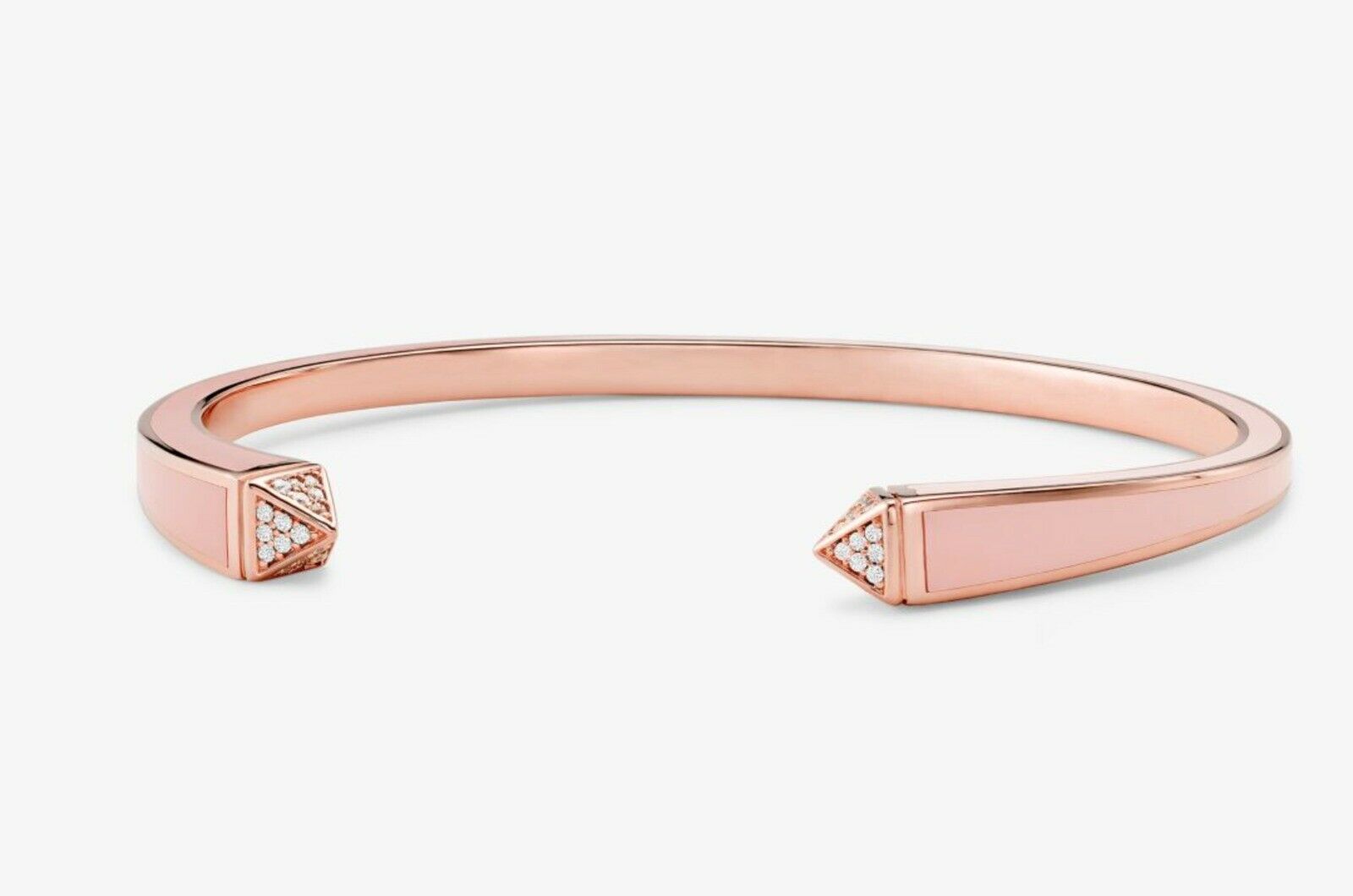 Michael Kors 14K Rose Gold-Plated SSilver & Pavé Studded Cuff Bracelet BNWT $225 - $79.75