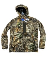 Habit Men&#39;s Large Hooded Camo Coat Full Zip Scarlet Oak Sherpa RT/ EDGE Turkish - £39.14 GBP