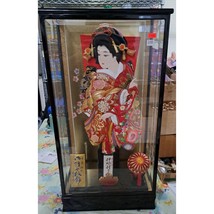 Japanese geisha girl Hagoita shuttlecock paddle &amp; ball display art artist Japan. - £1,330.67 GBP