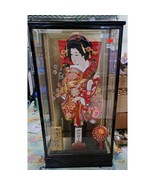 Japanese geisha girl Hagoita shuttlecock paddle &amp; ball display art artis... - £1,331.46 GBP