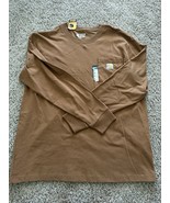 Carhartt Men&#39;s Open C Graphic Long Sleeve T-Shirt Relaxed Fit Size XL Brown - $368.94 MXN