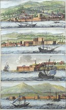 Turkey, Hellespont, Dardanelles, 4 views C. de Bruyn, 1698, no title - $114.96