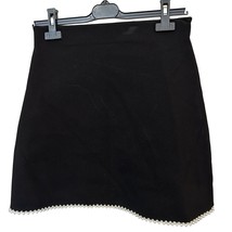 Sandro Violette Beaded Trim Mini Skirt Black Size 40 US 8 New with tags - $123.75