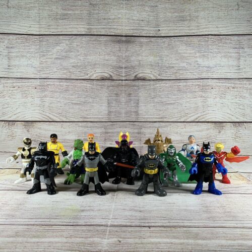 Lot Of 14 Imaginext And Playskool Heroes Figures Batman Darth Vader Power Ranger - $29.39