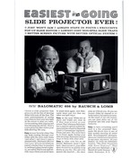 Bausch &amp; Lomb Balomatic 656 Slide Projector Magazine Ad Print Design Adv... - £21.80 GBP