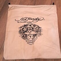 Ed Hardy Tiger Drawstring Bag Dust Cover pouch travel canvas tote cream ... - $5.00