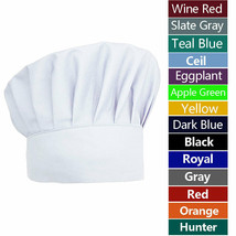 Chef Hat Adjustable Elastic Baker Kitchen Cooking Chef Cap - £7.97 GBP