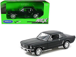 1964 1/2 Ford Mustang Coupe Hard Top Black 1/24 Diecast Car Welly - £28.18 GBP