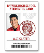 AC SLATER SAVED BY THE BELL BAYSIDE  NAME BADGE PROP HALLOWEEN COSPLAY P... - $280.26 MXN