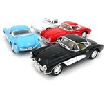 Set of 4: 5&quot; 1957 Chevy Corvette 1:34 Scale (Black/Blue/Red/White) by Ki... - $38.99
