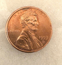 1993-D LINCOLN CENT DDO DDR RAIL RIM OFF-CENTER CLOSE AM - $126.72
