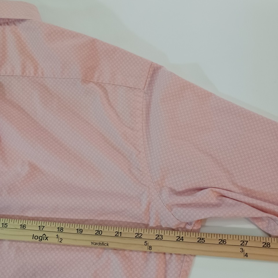 IZOD 45PW392 Men's Peach Button-Down Collar Shirt Long Sleeve Size Large Item image 11