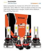 Bulbs Compatible for 2016 2017 2018 2019 2020 2021 ,For Honda Civic 2016... - €48,02 EUR
