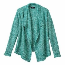 Girls Sweater Cardigan Plus Size Its Our Time Blue Marled Cascade $42-sz... - $23.76