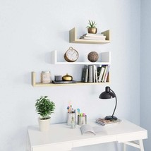  Shelf Set of 3 White Engineered Wood Large, Medium, Small - $1,243.61 MXN