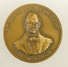 Vintage Brass Token Memorial Coin Stephen Foster 1826-1864 White Springs FL - £14.04 GBP