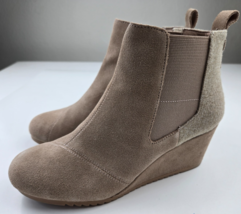 TOMS Women&#39;s Bailey Ankle Boots,Suede/Textile/Leather, size 9.5 - $41.90