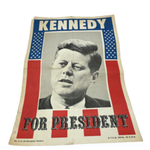 KENNEDY For President 3 of 15 Original Topps Mini Campaign Poster 1972 5 x 7 USA - $14.00