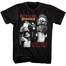 Killer Klowns Alien Sense of Humor Men&#39;s T Shirt Clowns Collage Outer Space - £19.64 GBP+