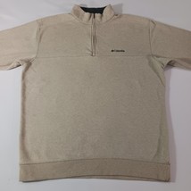 Columbia AM6771 Men’s Tan/Beige 1/4 Zip Fleece Pullover Outdoor Sweatshirt Sz L image 7