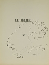 &quot; Le Belier &quot; Par Pablo Picasso Lithographie De Buffon Livre 14 3/4 &quot; x11 &quot; - £141.98 GBP