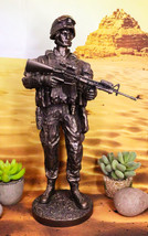 US Military War Soldier Marine Rifleman On Guard Statue 13.5&quot;Tall Infant... - $110.63 CAD