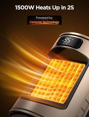 Space Heater, Electric Portable Heaters for Indoor Use with Thermostat and Remot Item image 3