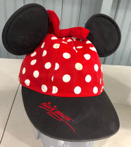 Minnie Mouse Stretch Novelty Ears Polka Dot Disney TODDLER Baseball Cap Hat - £9.33 GBP