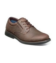 Nunn Bush Otto Plain Toe Oxford Shoes Comfort Leather Brown CH 84962-215 - £78.63 GBP