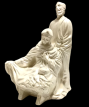 Atlantic Mold Mary Joseph Baby Jesus Ceramic Nativity Figure Statue 70s Vintage - £24.07 GBP