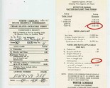 Cedar Island to Ocracoke Toll Ferry Schedule &amp; Receipt 1970 North Carolina - $21.78