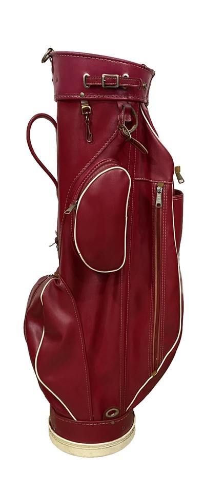 Vintage Wilson Country Club Red Golf Club Bag Made In USA RARE RED LEATH... - £81.42 GBP
