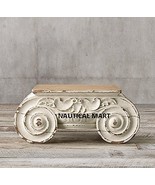 NauticalMart Distressed Ionic Capital Decor Wooden Coffee Table - $16,231.79 MXN