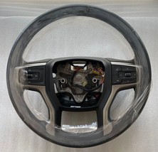 OEM factory original black leather silver syn steering wheel for some 19+ Chevy - £104.43 GBP