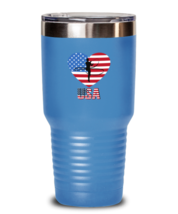 30 oz Tumbler Stainless Steel Insulated  Funny American Flag Gymnast  - £26.33 GBP