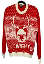 THE OFFICE Unisex size L &quot;with your nose so dwight&quot; ugly christmas sweater - $28.41
